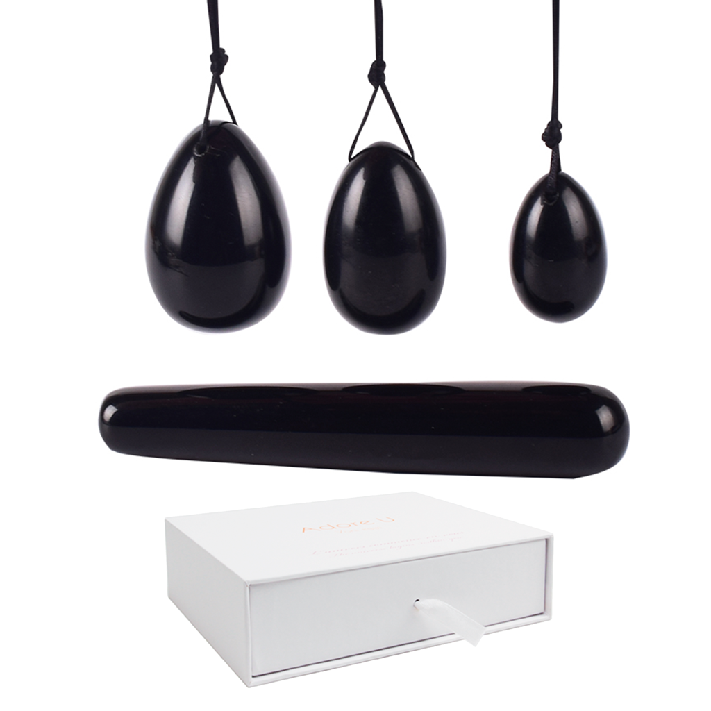 Yoni Eggs And Dildo Kit - Obsidian - Boutique Toi Et Moi