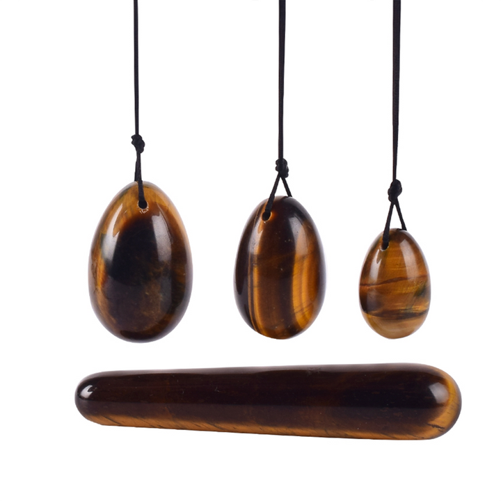 Yoni Eggs And Dildo Kit - Tiger Eye - Boutique Toi Et Moi