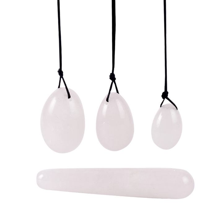 Yoni Eggs And Dildo Kit - White Quartz - Boutique Toi Et Moi