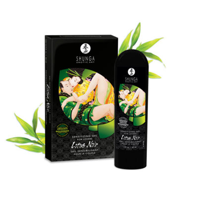 Shunga Sensitizing gel for couple Lotus Noir 60ml - Boutique Toi Et Moi