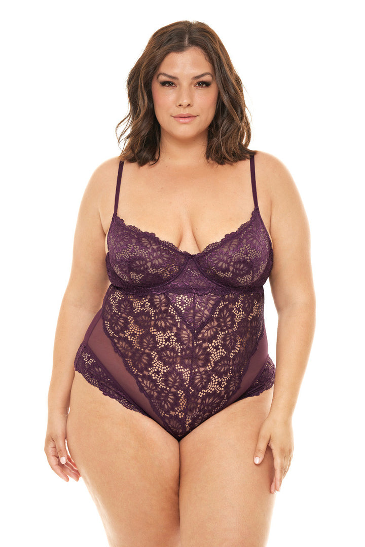 Curve Page Underwire All Over Lace Teddy - Boutique Toi Et Moi