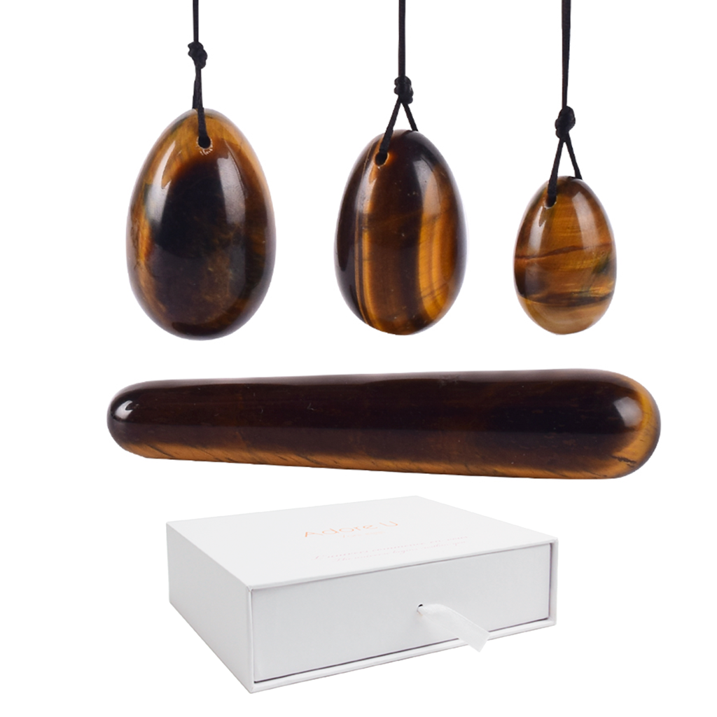 Yoni Eggs And Dildo Kit - Tiger Eye - Boutique Toi Et Moi